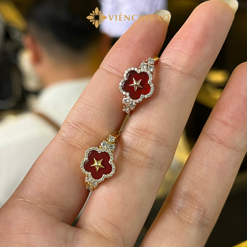 Nhẫn Sao Vàng Quốc Khánh - Bạc S925 Xi Vàng Hồng - N4029251 - HuyK Viễn Chí Bảo