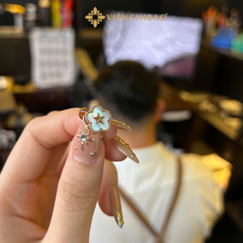 Bông Tai Sao Vàng Quốc Khánh - Bạc S925  - B4029251 - HuyK Viễn Chí Bảo