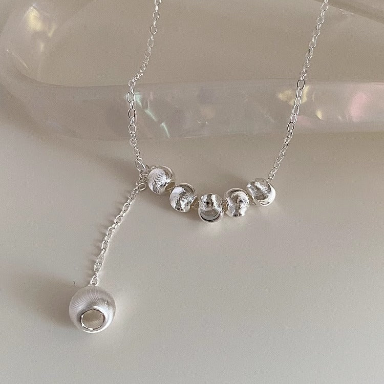 Dây Chuyền Bi Mắt Mèo - Bạc S925 - D001274 - HuyK Viễn Chí Bảo