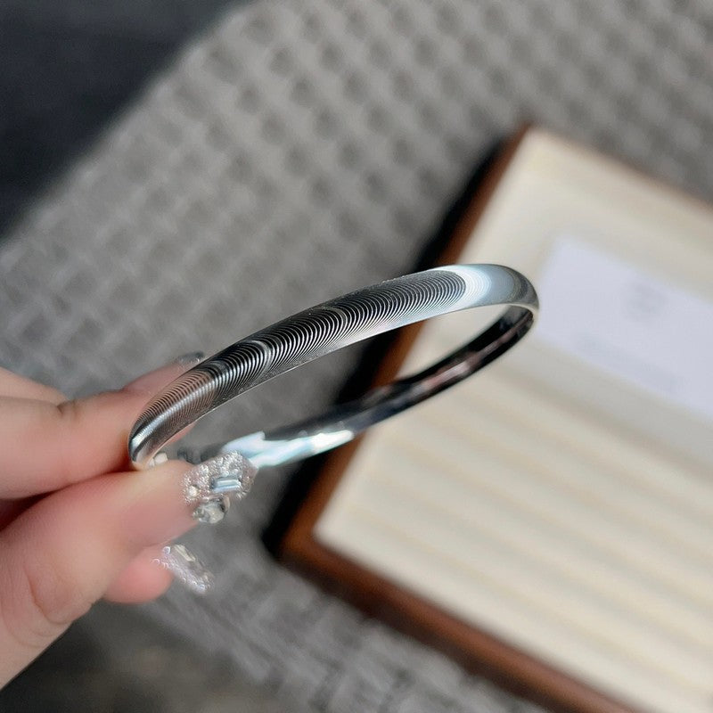 Vòng Tay Mắt Mèo Bản Kín - Bạc S999 - K400013- HuyK Viễn Chí Bảo