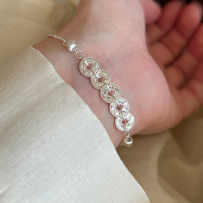 Lắc tay kim tiền ngũ đế -  Bạc S925 - L400231 - HuyK Viễn Chí Bảo