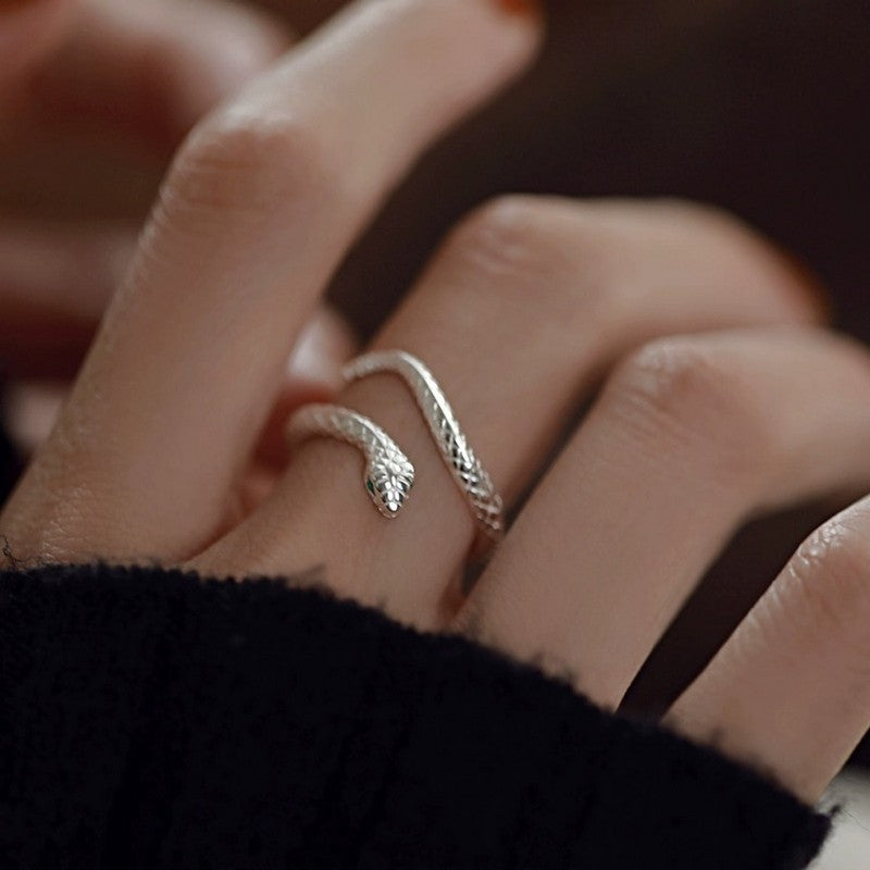 Nhẫn bạch xà mắt xanh - Bạc S925 - N001198 - HuyK Viễn Chí Bảo