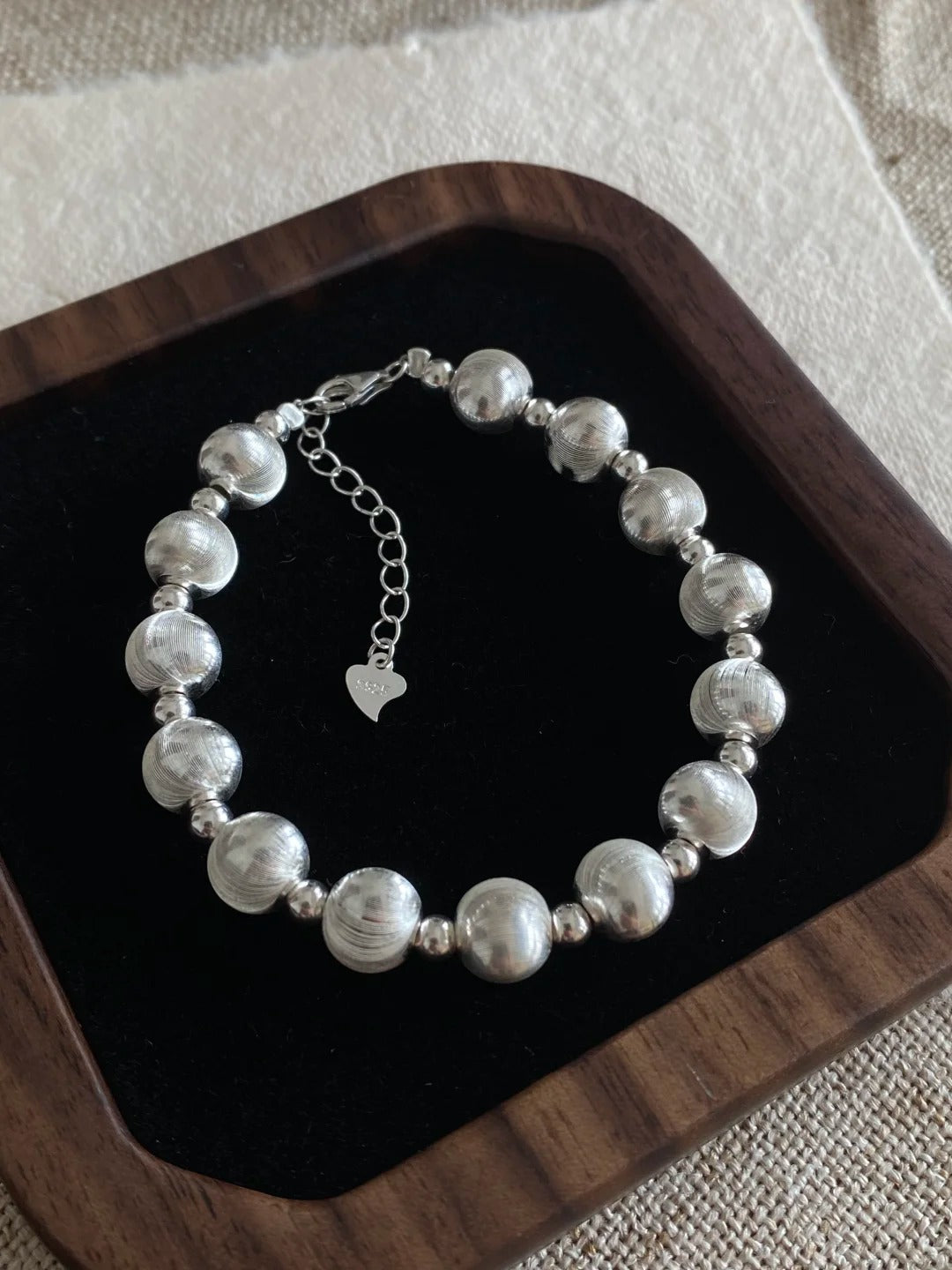 Lắc Tay Bi Mắt Mèo - Bạc Ý S925 - L001274 - HuyK Viễn Chí Bảo