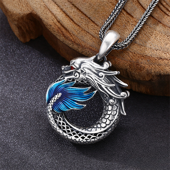 Mặt Dây Chuyền Thanh Long - Bạc Thái S925- M100665 - HuyK Viễn Chí Bảo