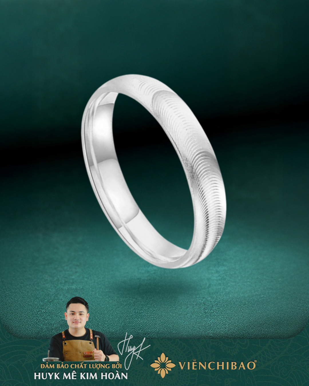 Nhẫn Mắt Mèo Bản 3.8li - BẠC S925 - N401099 - HuyK Viễn Chí Bảo