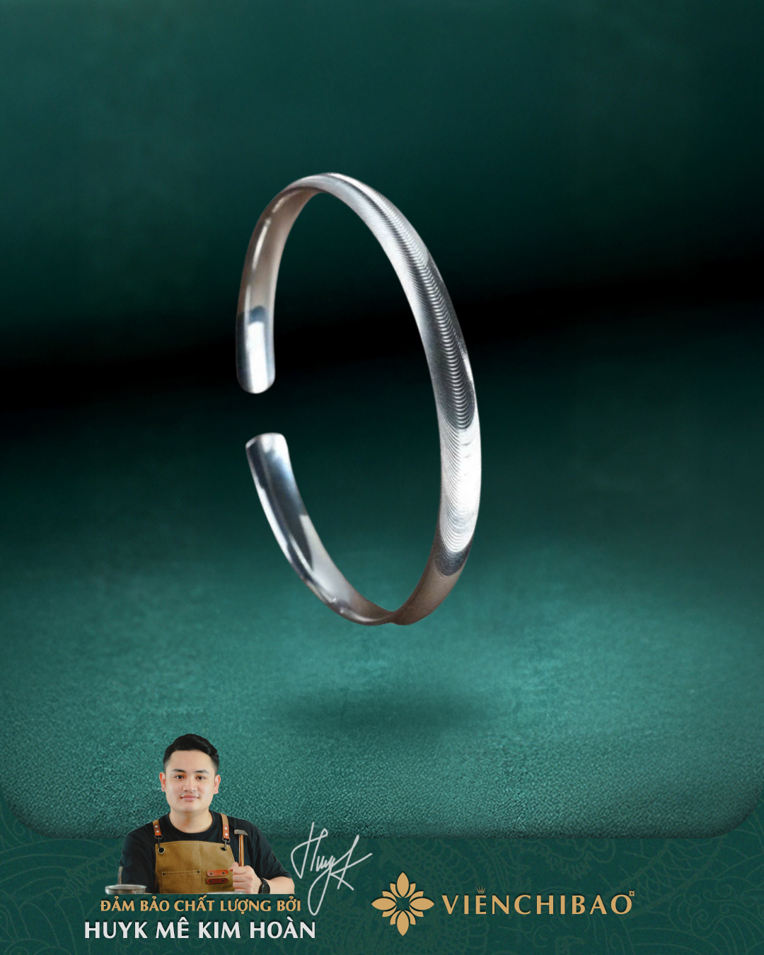 Vòng Tay Mắt Mèo - Bạc Ý S999 - L001347 - HuyK Viễn Chí Bảo