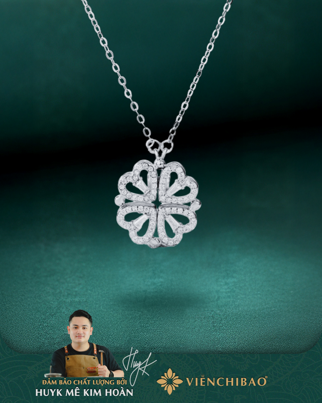 Dây Chuyền Cỏ Bốn Lá - Bạc Ý S925 - MD64 - HuyK Viễn Chí Bảo