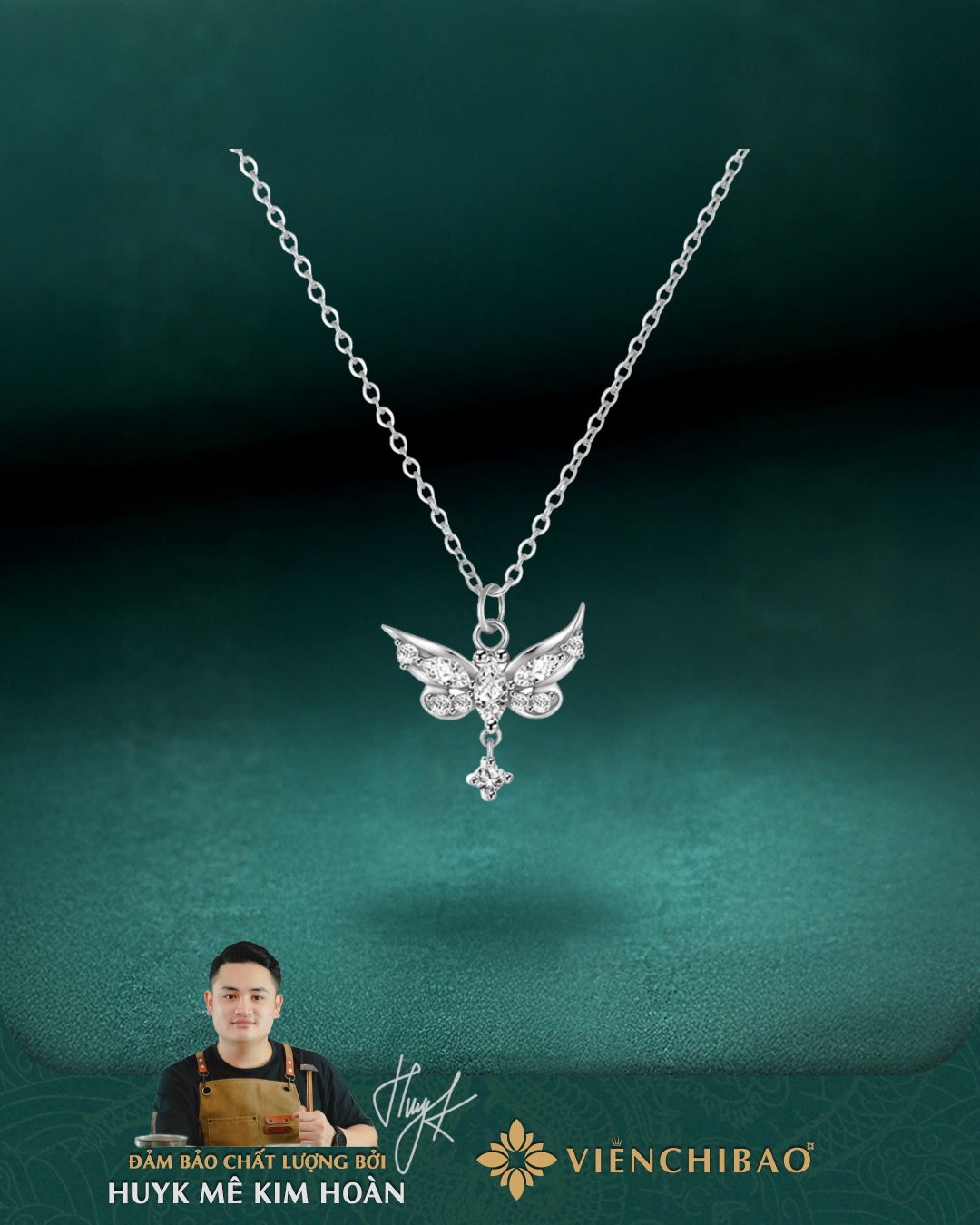 Dây Chuyền Cánh Thiên Thần - Bạc S999 - HuyK Viễn Chí Bảo