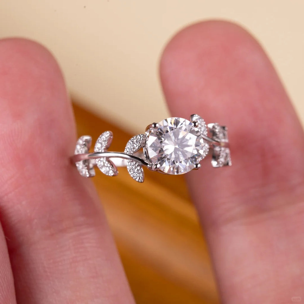 Nhẫn Bạc Nữ Nguyệt Quế - Bạc Ý S925- HuyK Viễn Chí Bảo