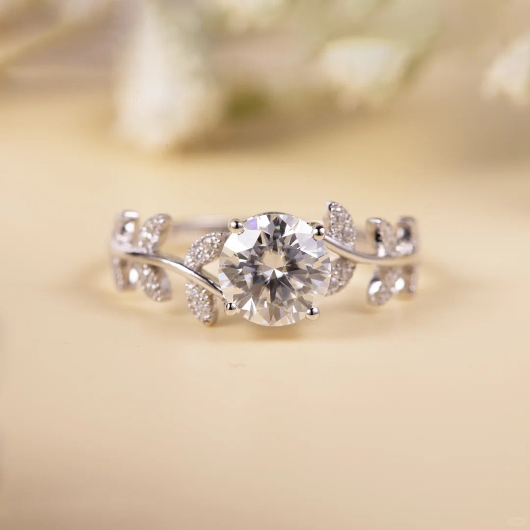 Nhẫn Bạc Nữ Nguyệt Quế - Bạc Ý S925- HuyK Viễn Chí Bảo