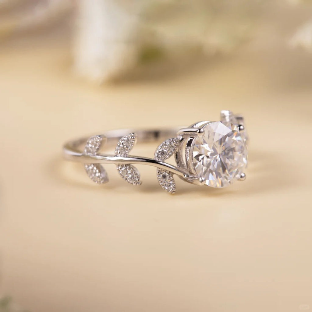 Nhẫn Bạc Nữ Nguyệt Quế - Bạc Ý S925- HuyK Viễn Chí Bảo