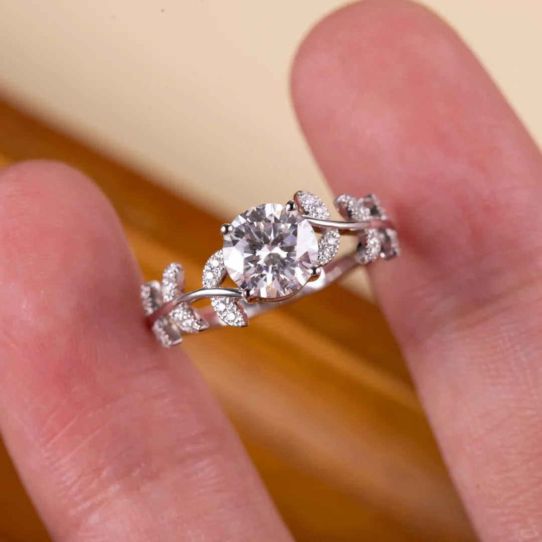 Nhẫn Bạc Nữ Nguyệt Quế - Bạc Ý S925- HuyK Viễn Chí Bảo