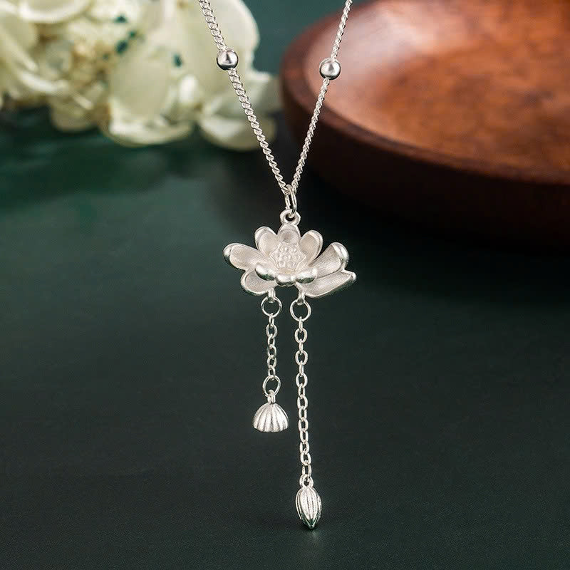 Dây chuyền Liên Hoa Bạc S990 - D000856 - HuyK Viễn Chí Bảo