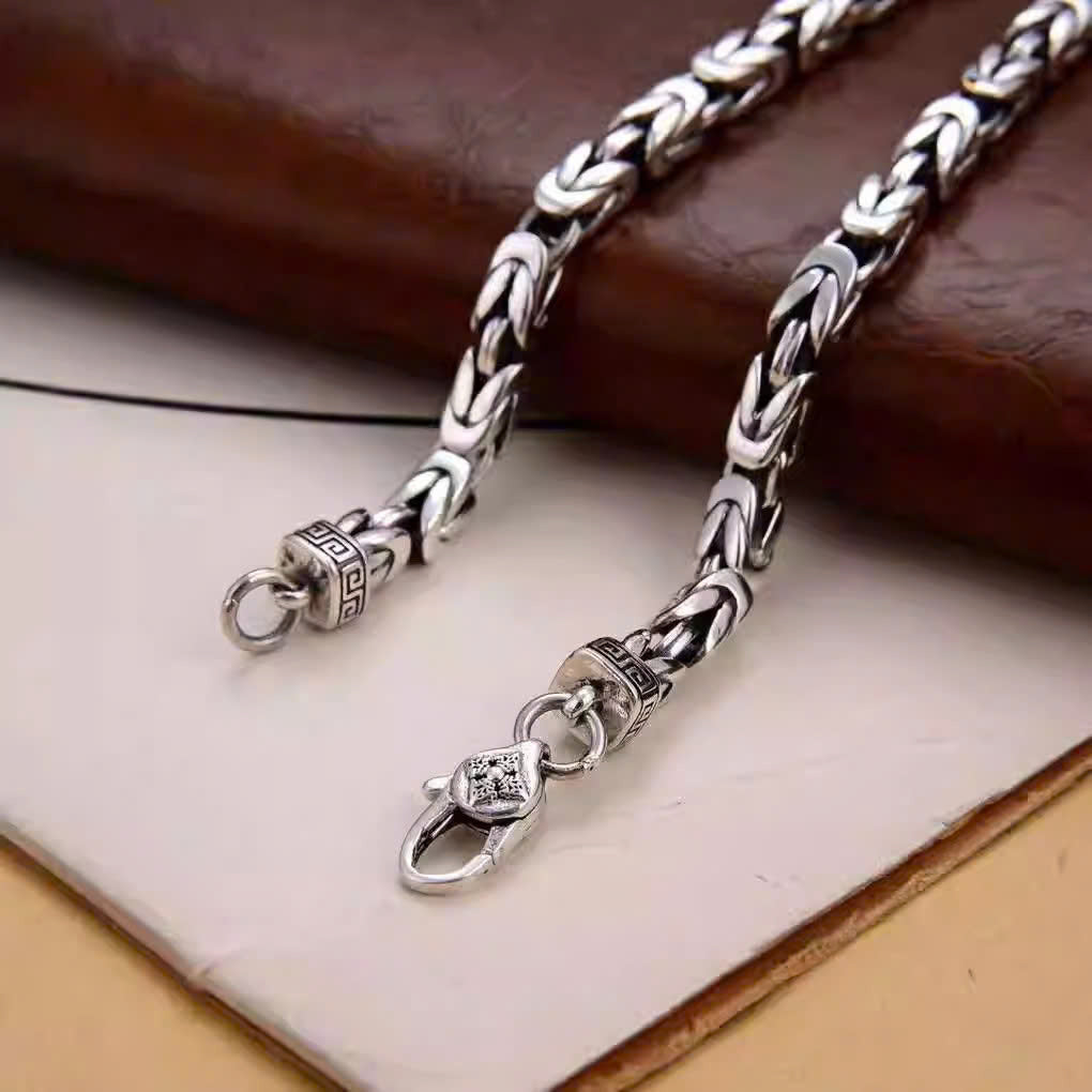 Dây Chuyền Dũng Sĩ - Bạc Thái S925 - D100240- HuyK Viễn Chí Bảo