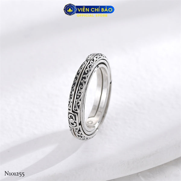 Nhẫn Thiên Văn Địa Cầu Bạc Thái S925 - HuyK Viễn Chí Bảo