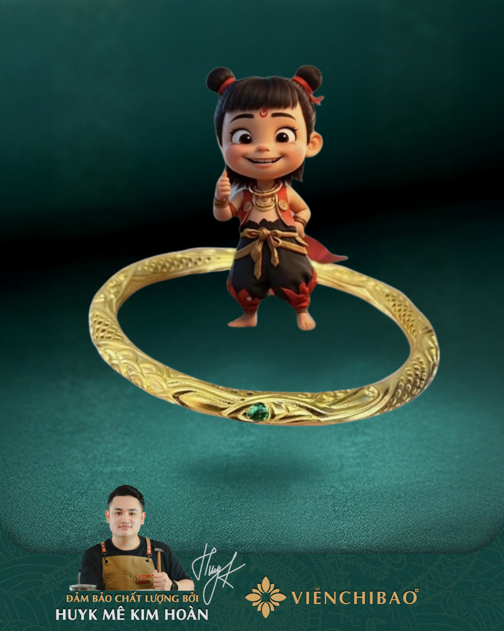 Kiềng Tay NaTra - Bạc S999 - L100945- HuyK Viễn Chí Bảo