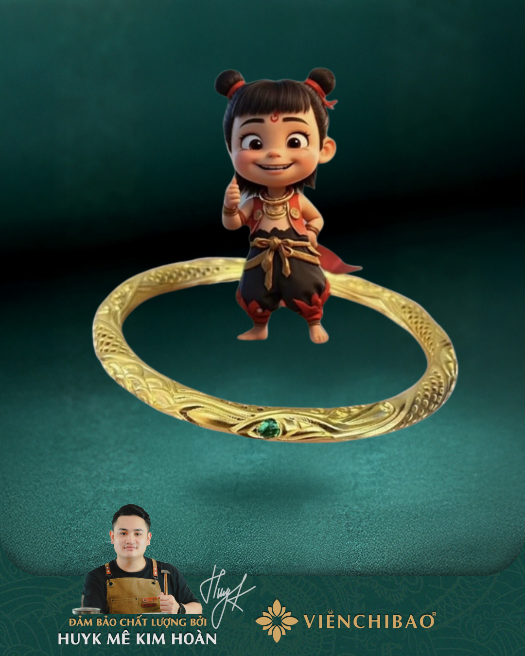 Kiềng Tay NaTra - Bạc S999 - L100945- HuyK Viễn Chí Bảo