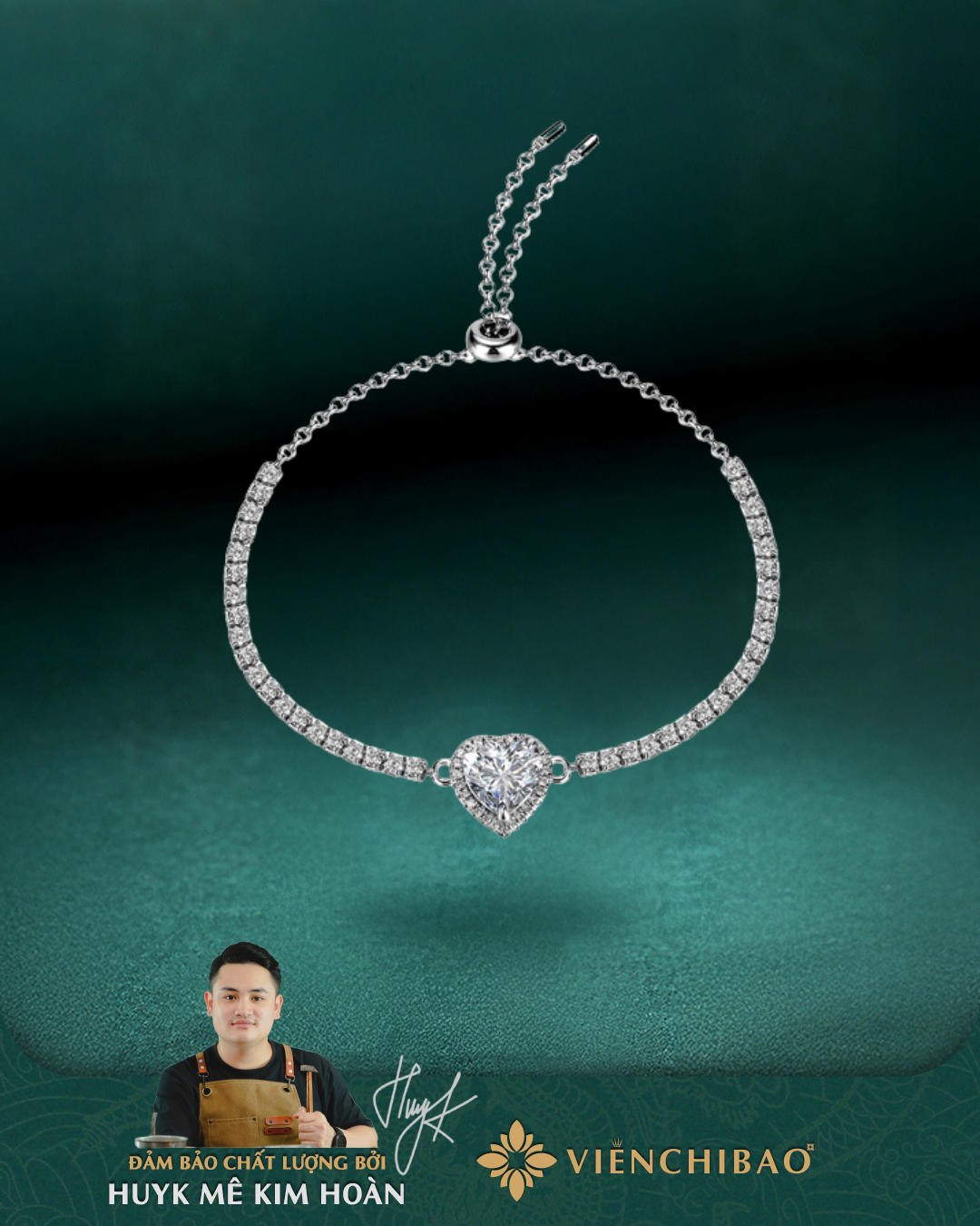 Lắc Tay Trái Tim - Bạc Ý S925 - L400744 - HuyK Viễn Chí Bảo