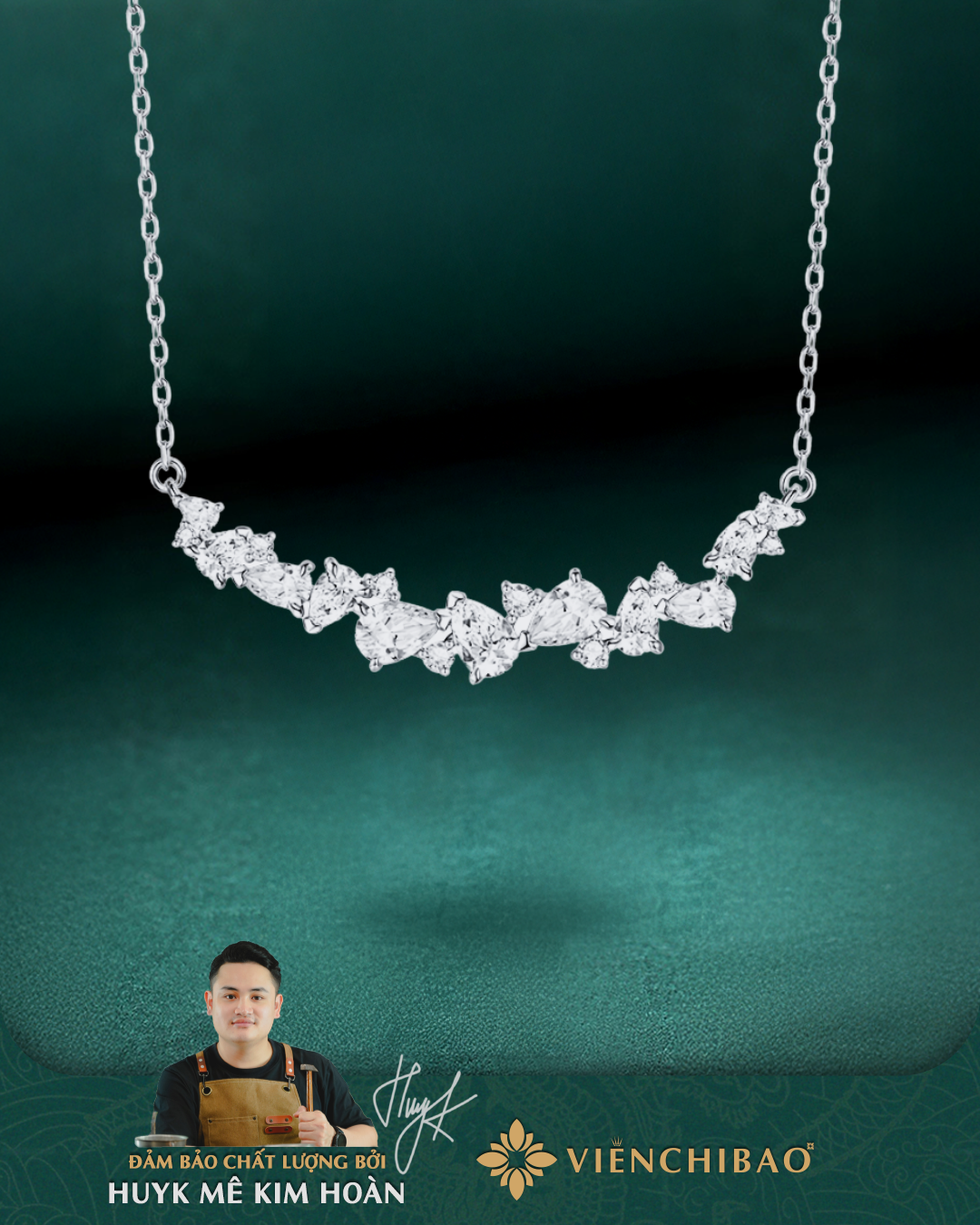 Bộ Sản Phẩm Hoa Tử Đằng - Bạc Ý S925 - D000994 - L401038 - HuyK Viễn Chí Bảo